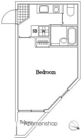スカイコート文京小石川第2(1K/5階)の間取り写真