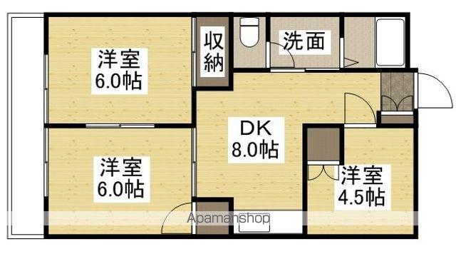 赤田ハイツ(3DK/5階)の間取り写真
