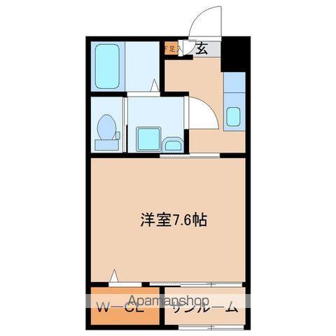 シャルマン メイ(1K/1階)の間取り写真