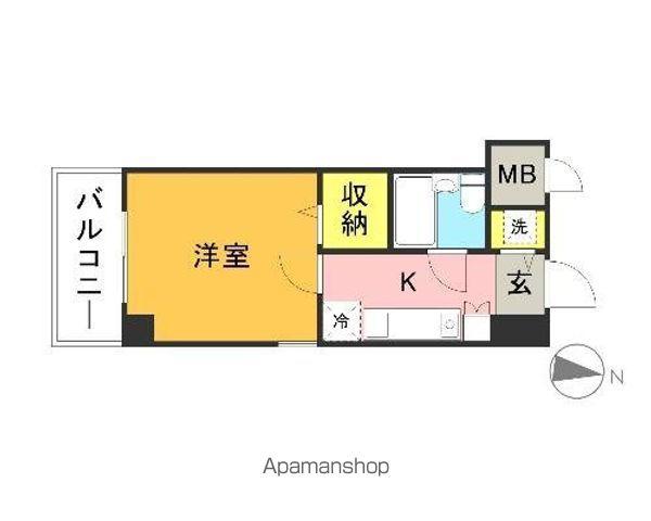 ラ・レジダンス・ド福岡県庁前(1K/8階)の間取り写真