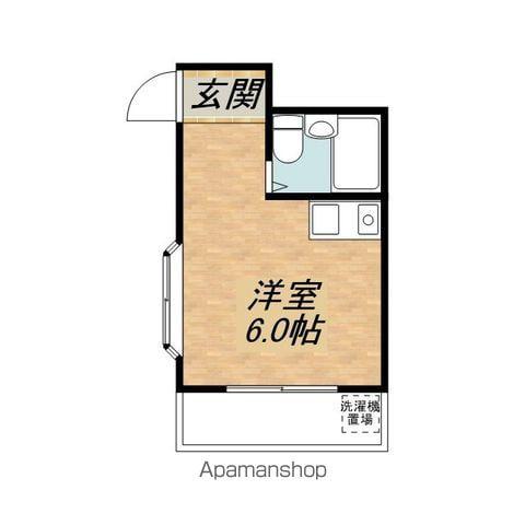 プールブゥ(ワンルーム/2階)の間取り写真