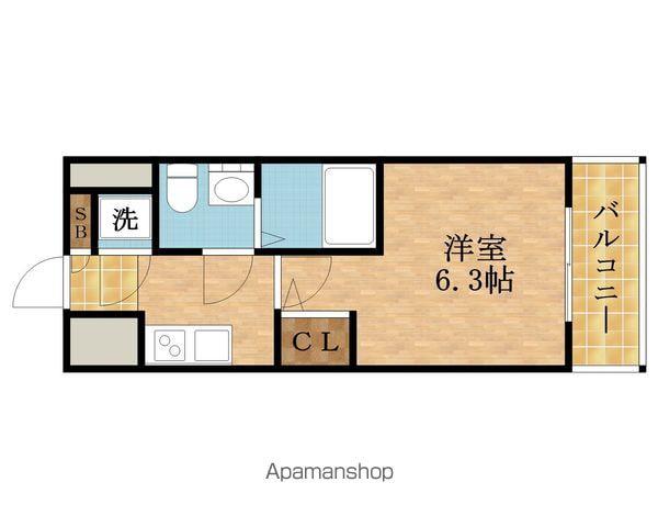 エスリード桜ノ宮レジデンス(1K/4階)の間取り写真