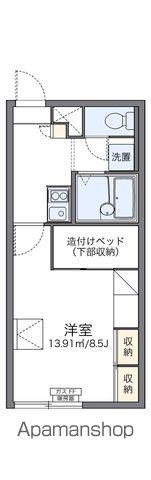 レオパレスサンライズ627(1K/2階)の間取り写真
