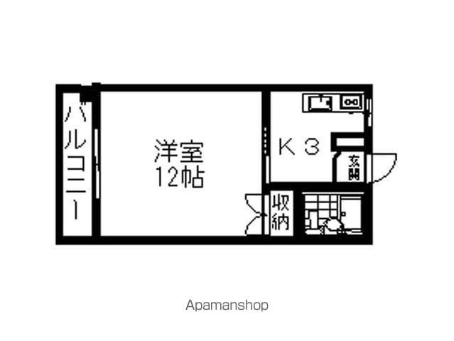 コーポ丸米(1K/2階)の間取り写真