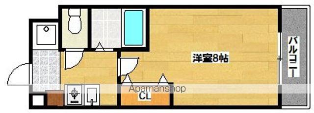 フレンドシップ1(1K/6階)の間取り写真