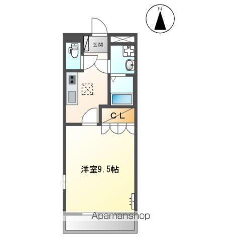 ラ マルコット(1K/1階)の間取り写真