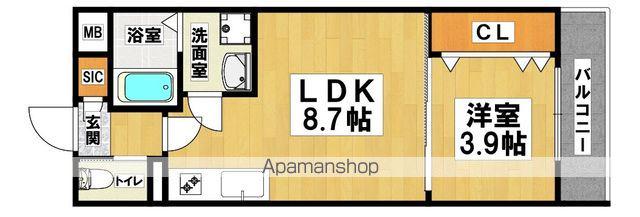 RAFFINE諏訪ノ森(1LDK/2階)の間取り写真