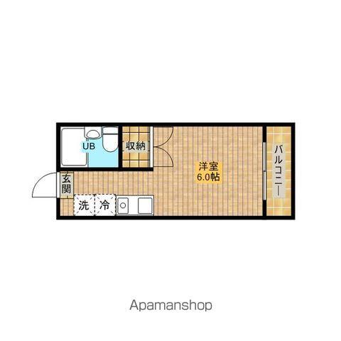 MGヒルズ(ワンルーム/1階)の間取り写真