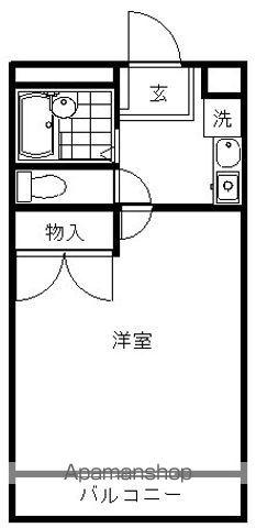 スターチス(1K/1階)の間取り写真