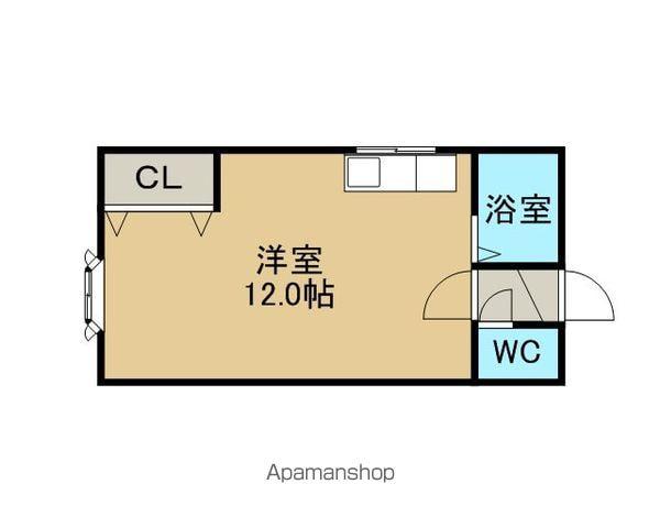 スウィートハウス(ワンルーム/2階)の間取り写真