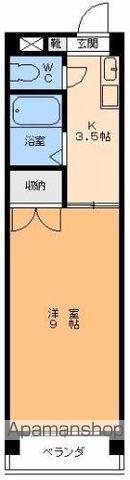 サニーハイツこのはな(1K/2階)の間取り写真