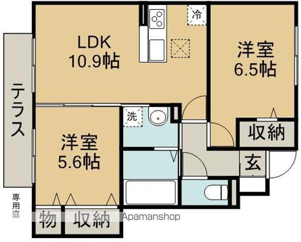 サニーヒル イシイ A(2LDK/1階)の間取り写真