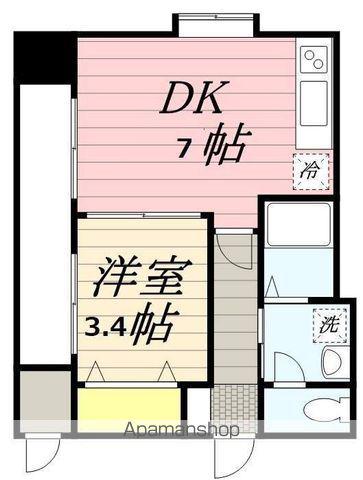 E.POPULARⅡ(1DK/7階)の間取り写真