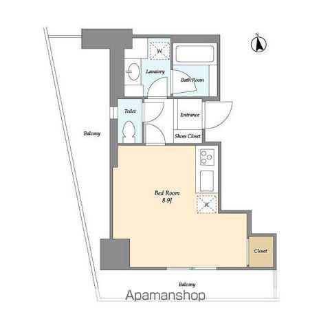 グランテール代々木(ワンルーム/2階)の間取り写真