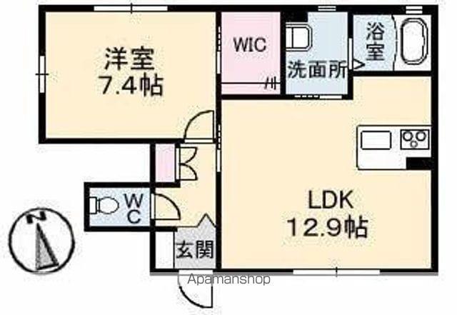 シャーメゾンF・F・1(1LDK/1階)の間取り写真