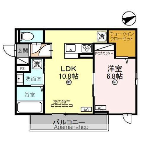 SOLEIL LEVANT(1LDK/3階)の間取り写真