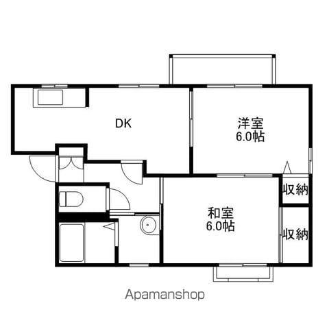 マウントビュー東良(2DK/2階)の間取り写真
