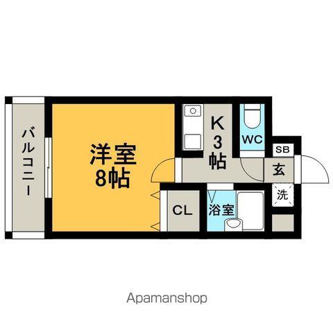 グラシャス97(1K/2階)の間取り写真