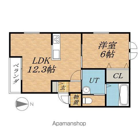 COCO DEUX(1LDK/3階)の間取り写真