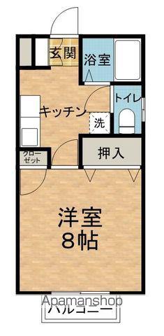グリーンタウンクボタⅡ(1K/1階)の間取り写真