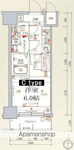 クレヴィスタ横浜新子安(1K/8階)の間取り写真