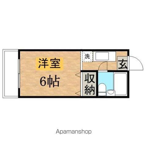 ハイツ椎の木(ワンルーム/3階)の間取り写真