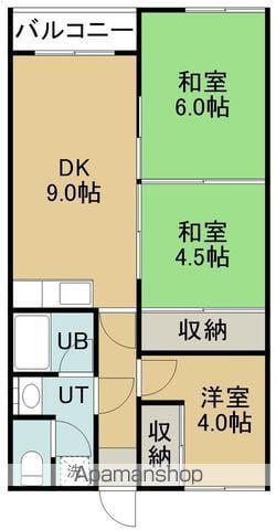 シャトーはまなす(3DK/8階)の間取り写真