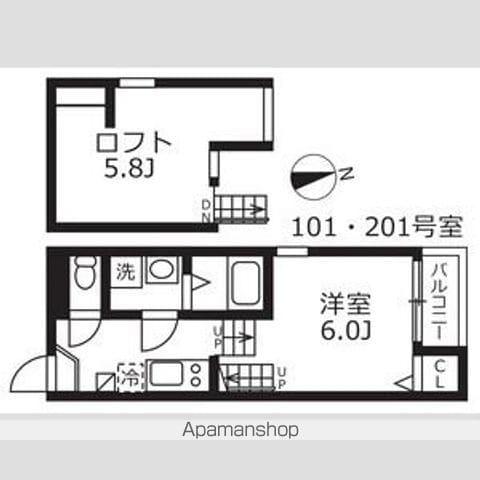 ハーモニーテラス清水Ⅴ(1K/1階)の間取り写真