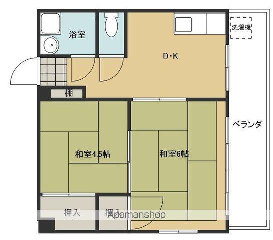 第二天神ビル(2DK/6階)の間取り写真