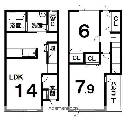 メゾンアイリス(2LDK)の間取り写真