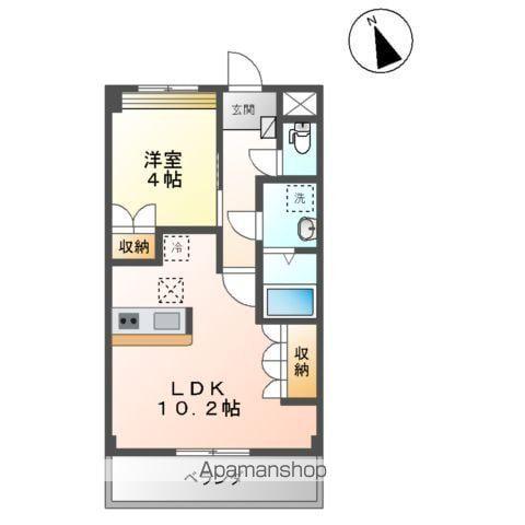 サンフィットフジマンA(1LDK/1階)の間取り写真