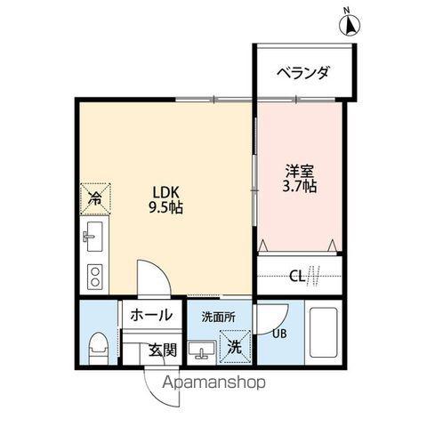 ROOMS南万代(1LDK/2階)の間取り写真