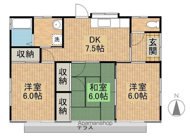 日豊本線 餅原駅 徒歩28分 1階建 築32年(3DK)の間取り写真