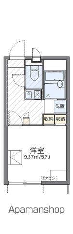 レオパレスFUTASE(1K/1階)の間取り写真