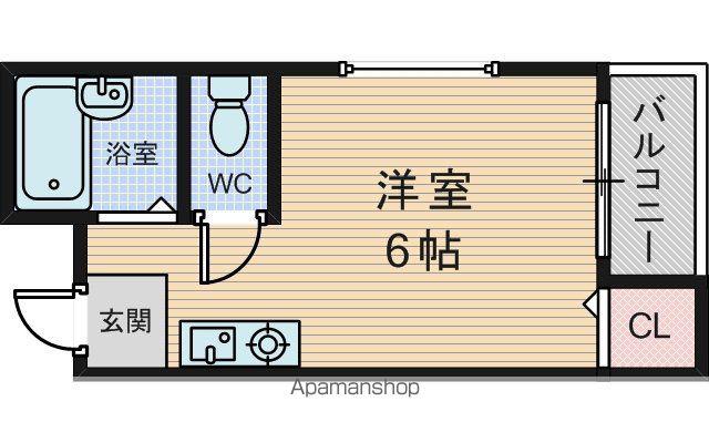 CUBE豊新(ワンルーム/3階)の間取り写真