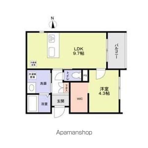 FORESTMAISON堀川御池(1LDK/3階)の間取り写真