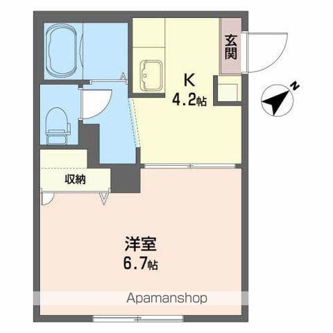 ラフォーレ材木町(1K/1階)の間取り写真