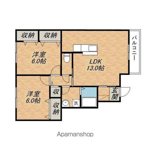 リトルアグリン(2LDK/1階)の間取り写真