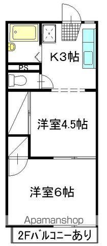 サンハイツ大成(1K/1階)の間取り写真