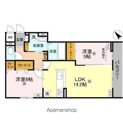 ALTAMAISON東雲(2LDK/3階)の間取り写真