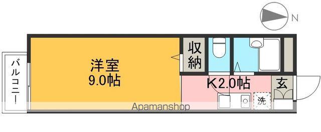 アサヒハイツ(1K/2階)の間取り写真