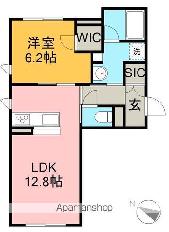 ベレオ シャトノワール(1LDK/1階)の間取り写真