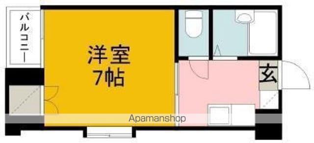 ドゥマンクレール(1K/5階)の間取り写真