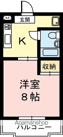 ハイツ光洋(1K/3階)の間取り写真