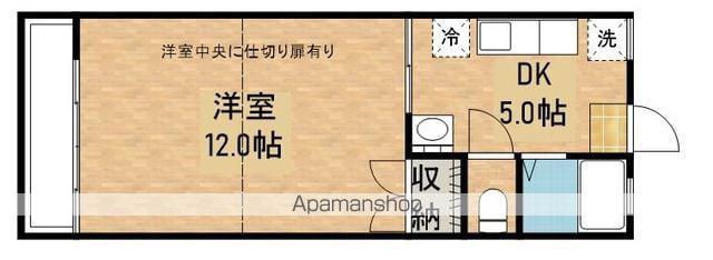 ロワールタウン笠之原(1DK/2階)の間取り写真