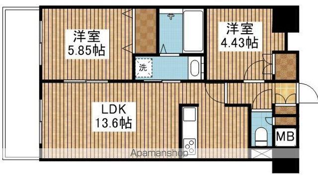 モーント米山弐番館(2LDK/4階)の間取り写真