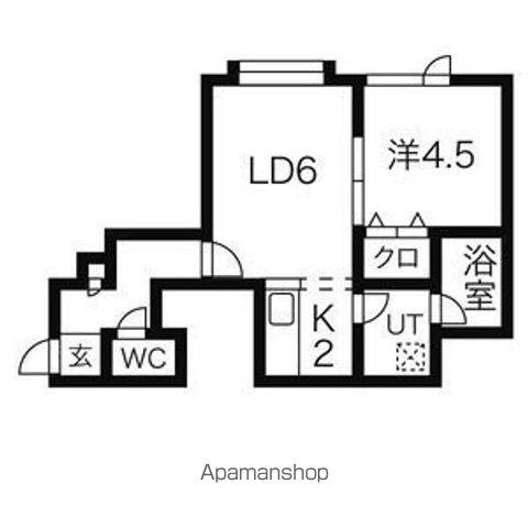 ピエス21(1LDK/2階)の間取り写真