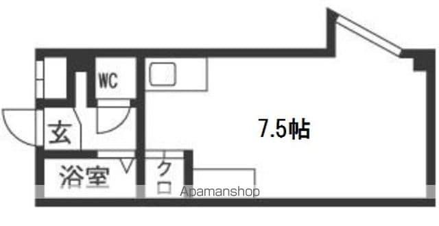 パブリック麻生(ワンルーム/1階)の間取り写真