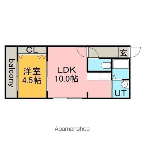 ハウスオブマーキスⅡ(1LDK/2階)の間取り写真