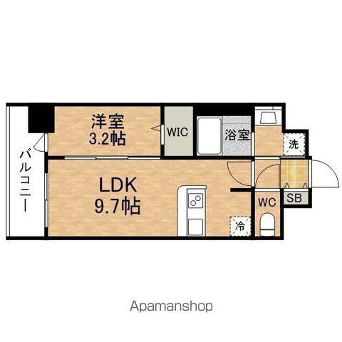 ALIVISドーム前(1LDK/11階)の間取り写真